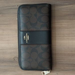 Coach monogram long ziparound wallet